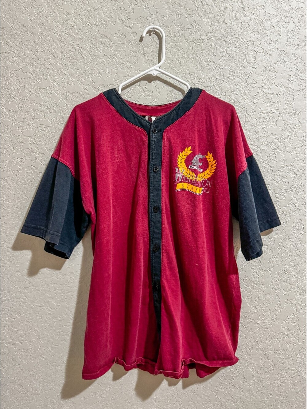 Vintage 90s Jostens Washington State Cougars Baseball Jersey Shirt L USA